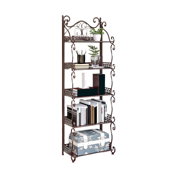 Metal Vertical Book Shelf Etagere Open Shelf Bookcase for Home