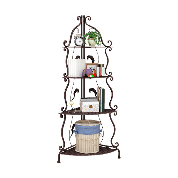 Metal Vertical Book Shelf Etagere Open Shelf Bookcase for Home