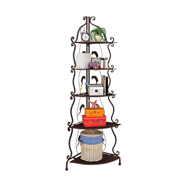Metal Vertical Book Shelf Etagere Open Shelf Bookcase for Home