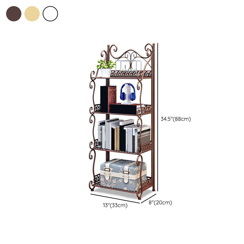 Metal Vertical Book Shelf Etagere Open Shelf Bookcase for Home