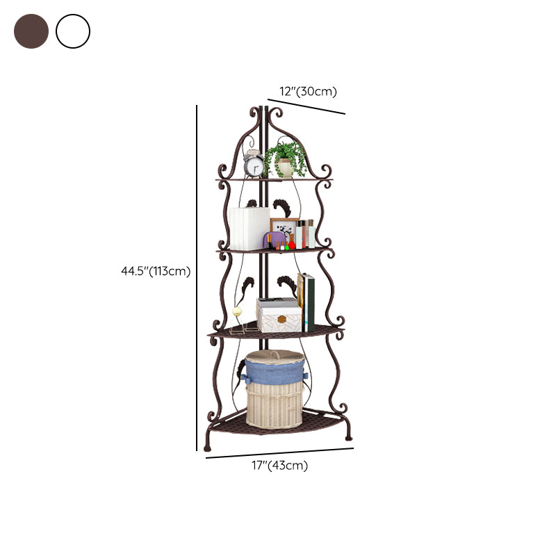 Metal Vertical Book Shelf Etagere Open Shelf Bookcase for Home