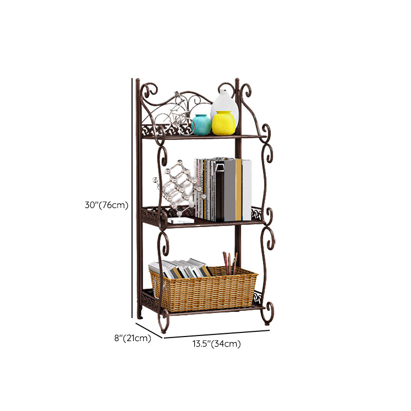 Metal Vertical Book Shelf Etagere Open Shelf Bookcase for Home