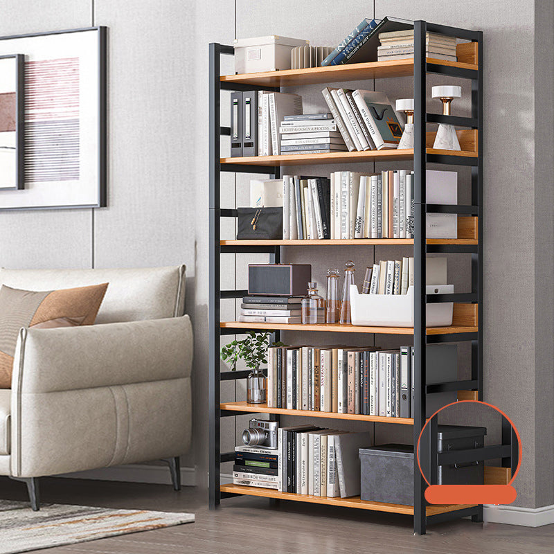 Modern Wood Shelf 11.8-inch Wide Open Etagere Bookcase in Matte Finish