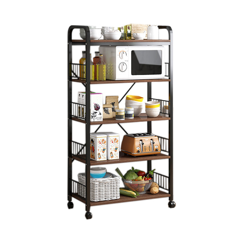 Contemporary Metal and Wooden Book Shelf Open Back Bookshelf for Home Office