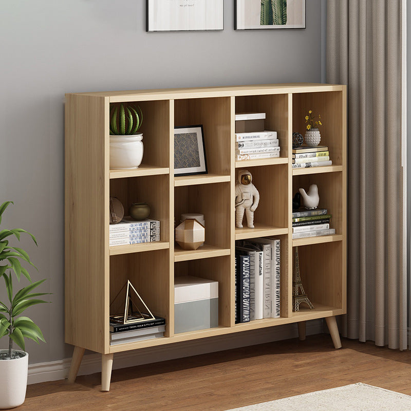Scandinavian 9-inch Wide Cube Bookshelf Wood Home Floor Type Bookcase