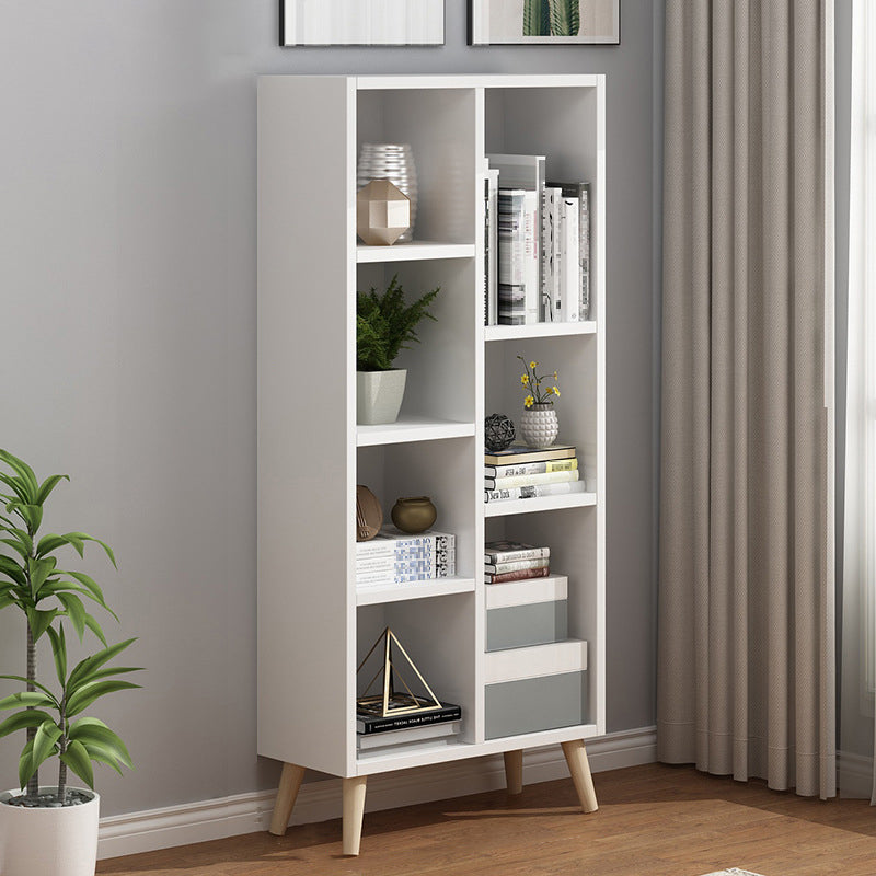 Scandinavian 9-inch Wide Cube Bookshelf Wood Home Floor Type Bookcase