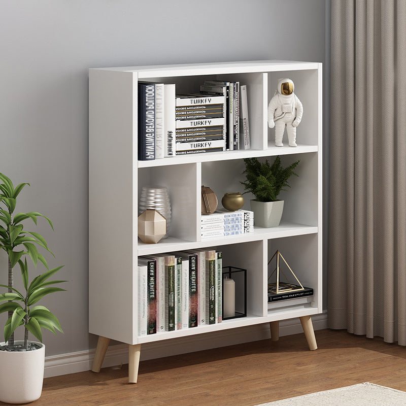 Scandinavian 9-inch Wide Cube Bookshelf Wood Home Floor Type Bookcase