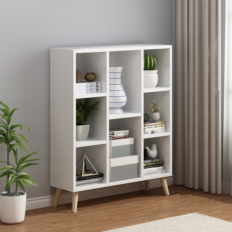 Scandinavian 9-inch Wide Cube Bookshelf Wood Home Floor Type Bookcase