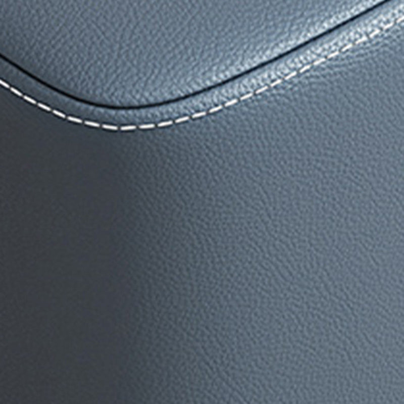 Fabric Pouf Ottoman Contrast Stripe Square Stain Resistant Modern Ottoman