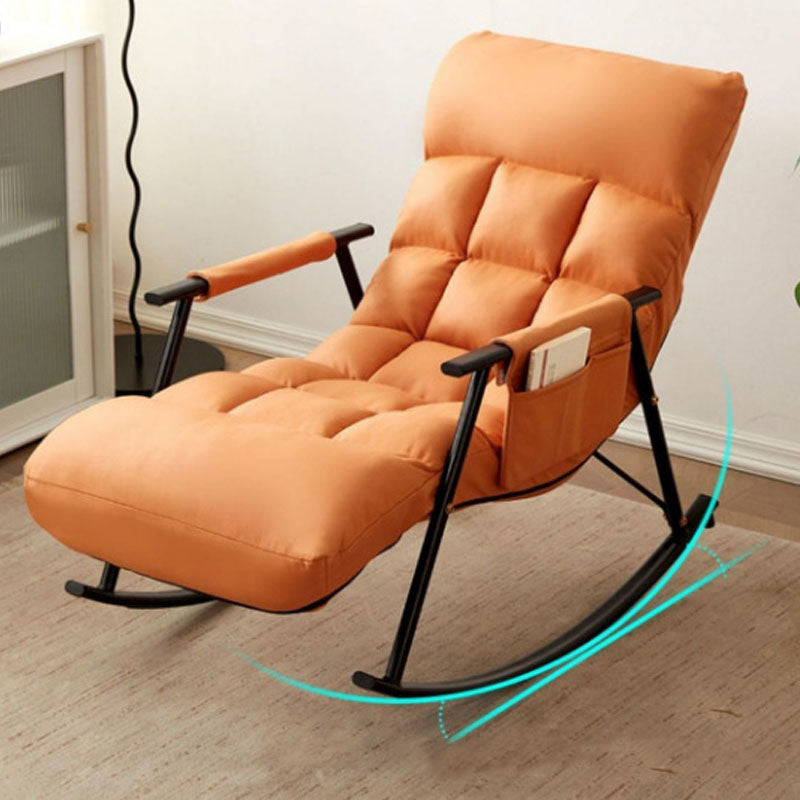 Modern Style Single Rocker Chair Iron Base Chaise Chair with Bedroom