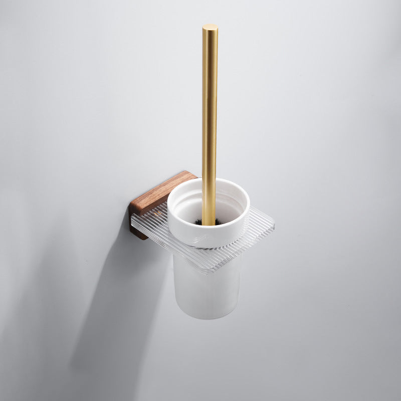Metal Minimalist Bathroom Accessory as Individual or as a Set in Gold