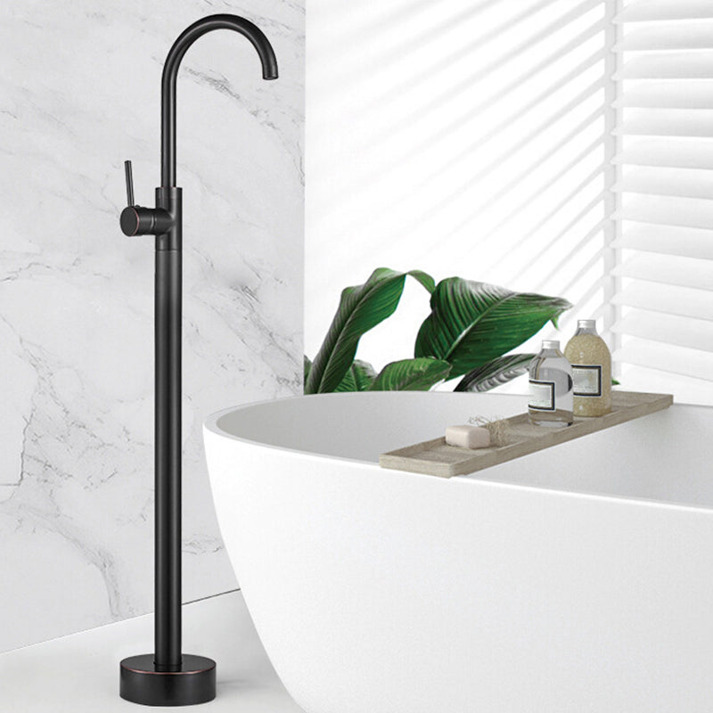 Modern Freestanding Tub Faucet Floor Mounted Lever Freestanding Tub Filler Trim