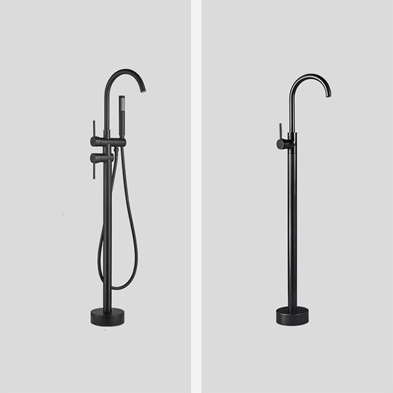 Modern Freestanding Tub Faucet Floor Mounted Lever Freestanding Tub Filler Trim