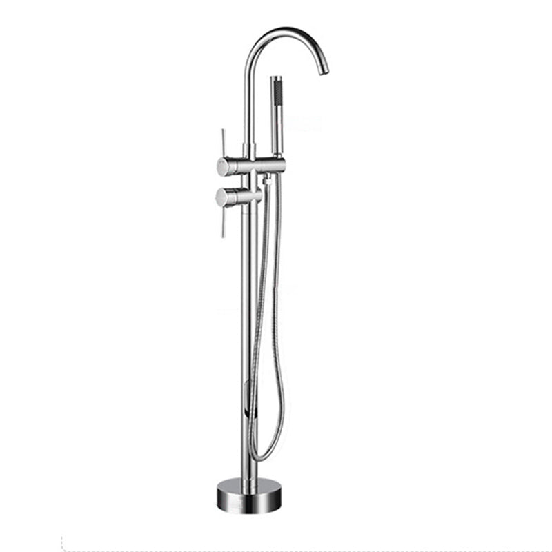 Modern Freestanding Tub Faucet Floor Mounted Lever Freestanding Tub Filler Trim