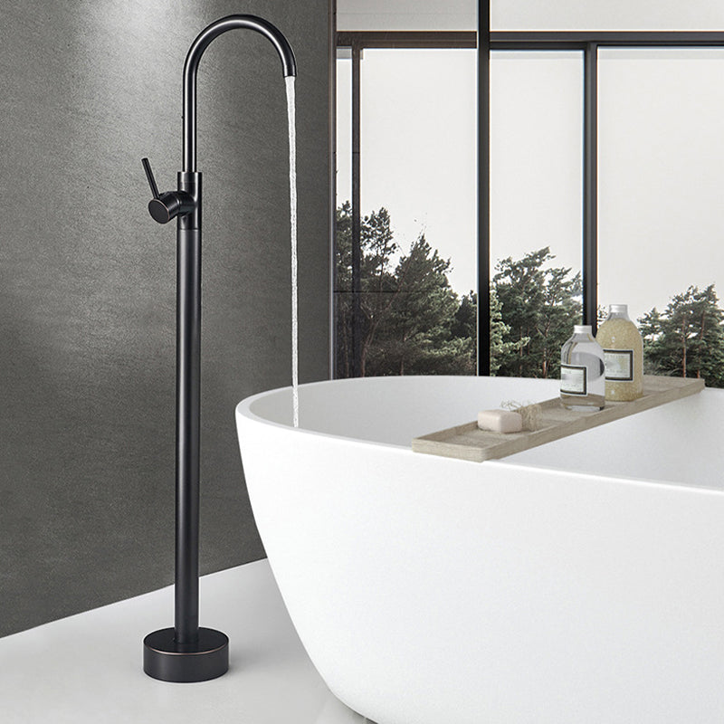 Modern Freestanding Tub Faucet Floor Mounted Lever Freestanding Tub Filler Trim