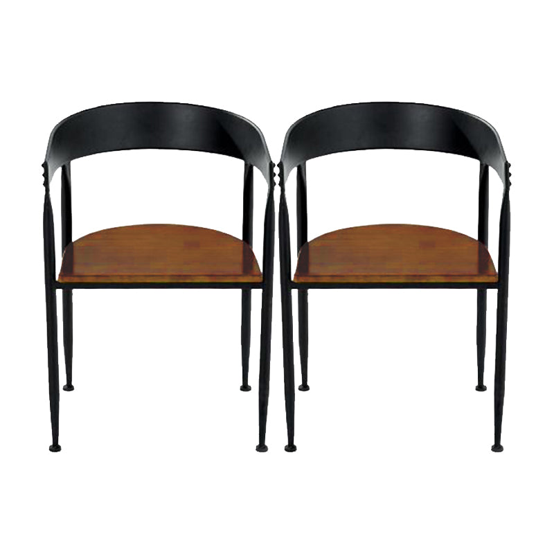 Industrial Kitchen Dining Chair Open Back Dining Chair with Metal Legs