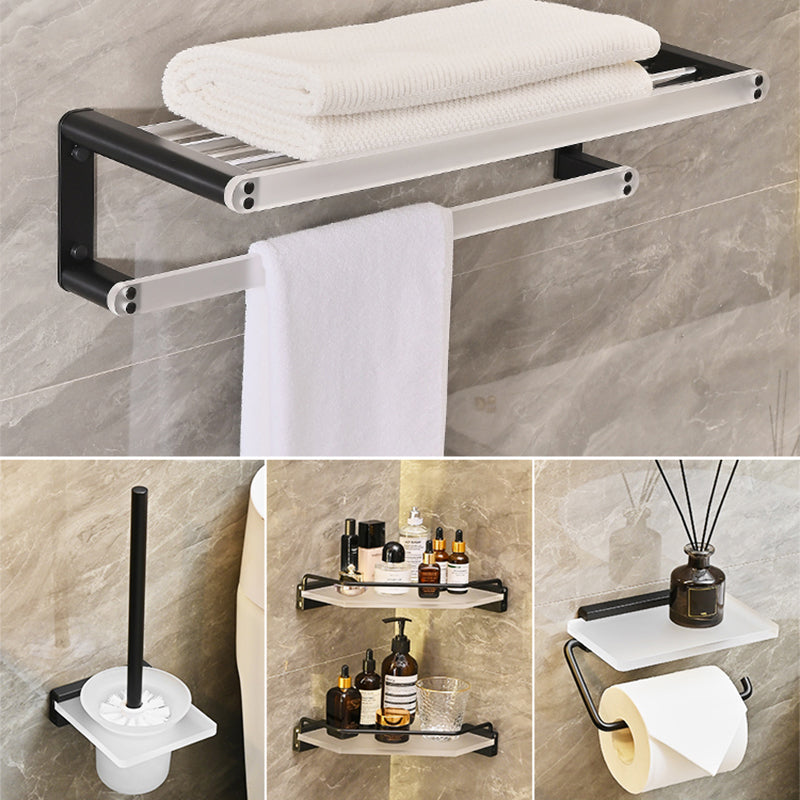 Metal and Acrylic Bathroom Accessory as Individual or as a Set in Black