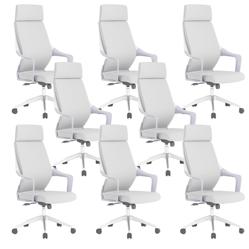 Modern Desk Chair Mesh/Leather Conference Chair High-Back Chair with Wheels