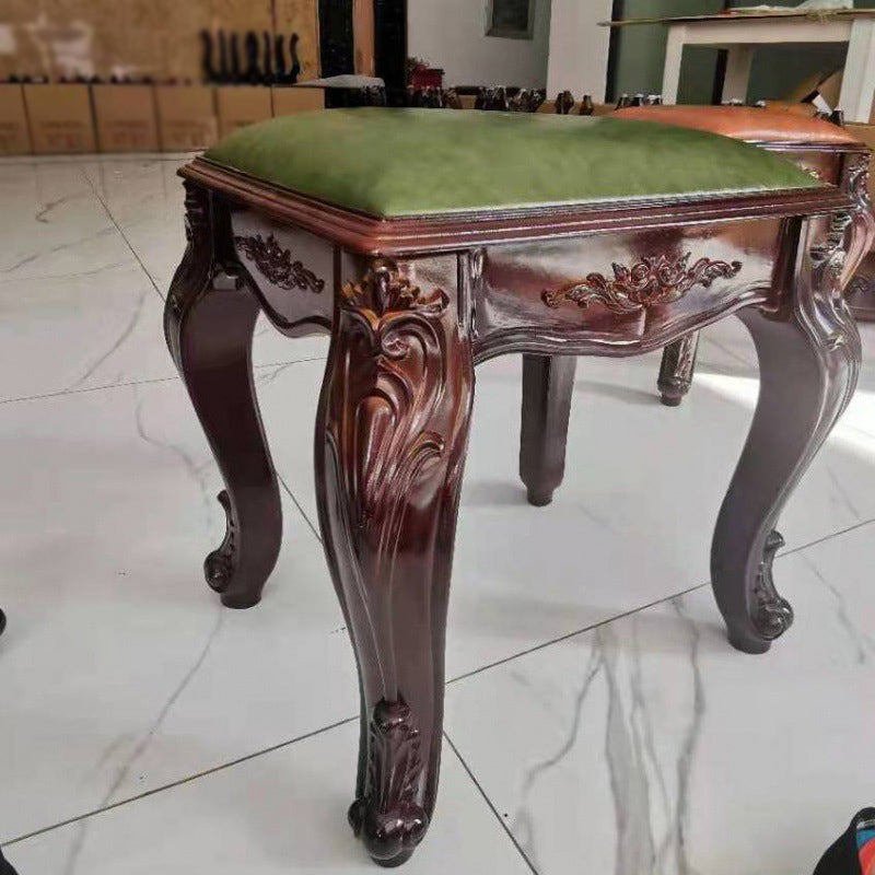 Upholstered Pouf Ottoman Pure Color Metal Frame Craving Stain Resistant Poof Stool