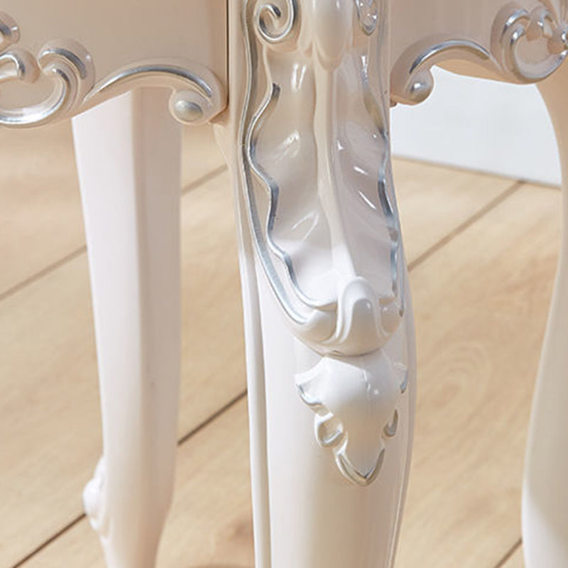 Leather Pouf Stool Craving Upholstered Round Water Resistant Modern Pouf