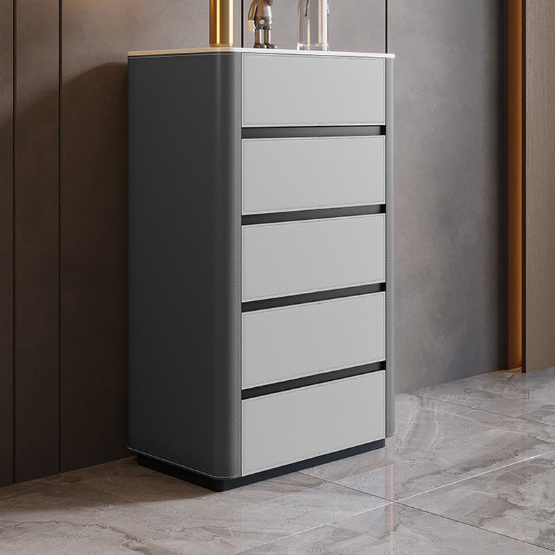 Vertical Contemporary Stone Storage Chest Bedroom Chest with Drawers