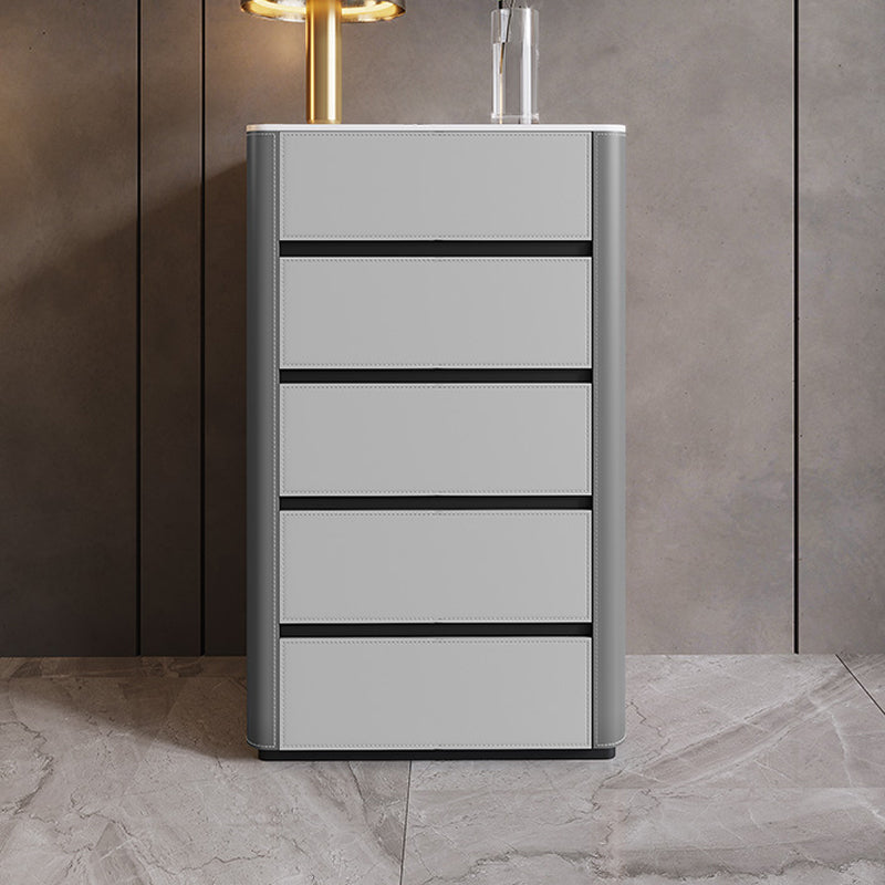 Vertical Contemporary Stone Storage Chest Bedroom Chest with Drawers