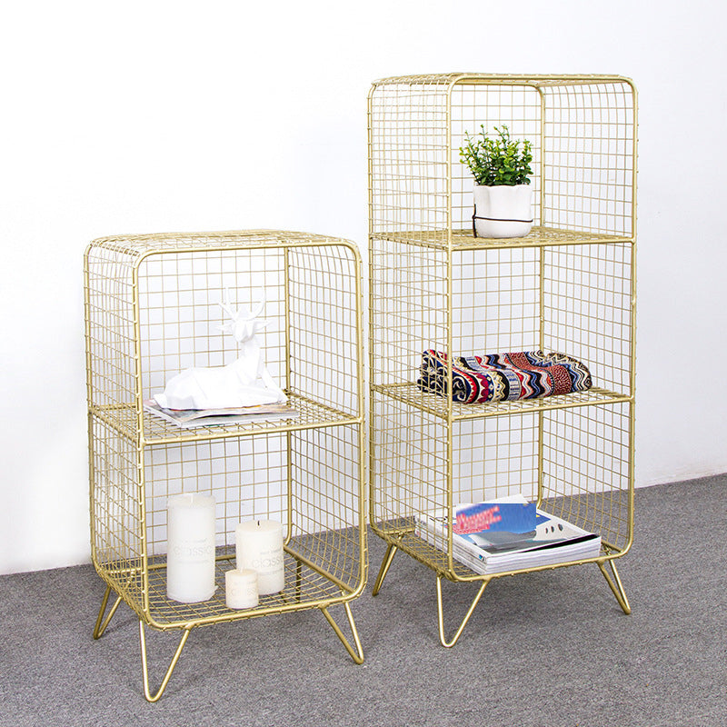 Metal Standard Bookshelf Closed Back Industrial Bookcase with Shelves