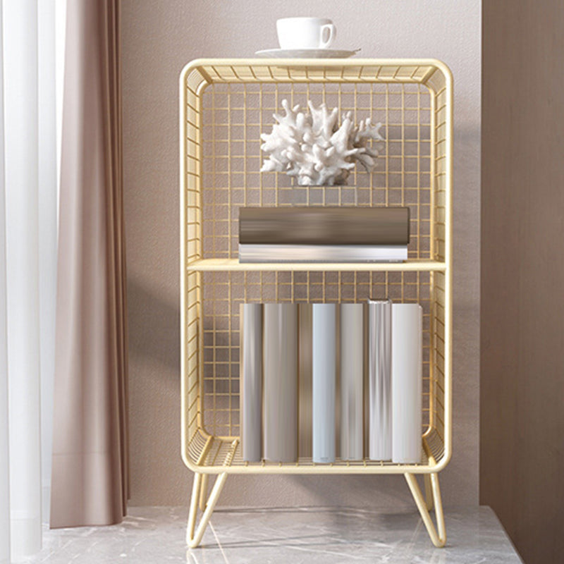 Metal Standard Bookshelf Closed Back Industrial Bookcase with Shelves