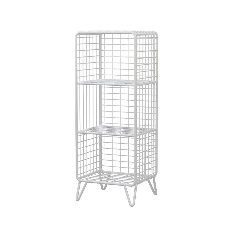 Glam Style Antique Finish Shelf Bookcase Metal Standard Bookshelf