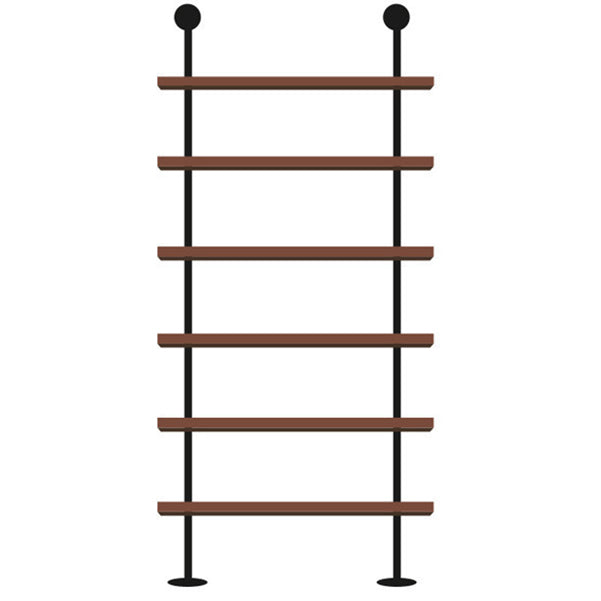 Metal and Wooden Shelf Bookcase Wall Mounted Shelves Included Bookshelf for Home