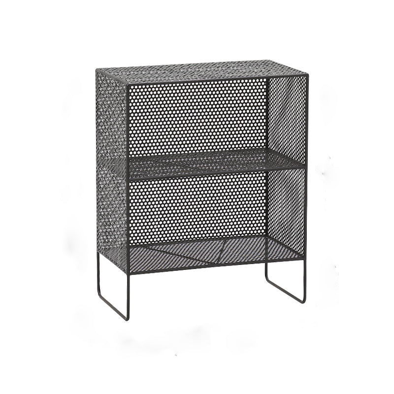 Glam Antique Finish Shelf Bookcase Metal Standard Bookshelf with Shelves