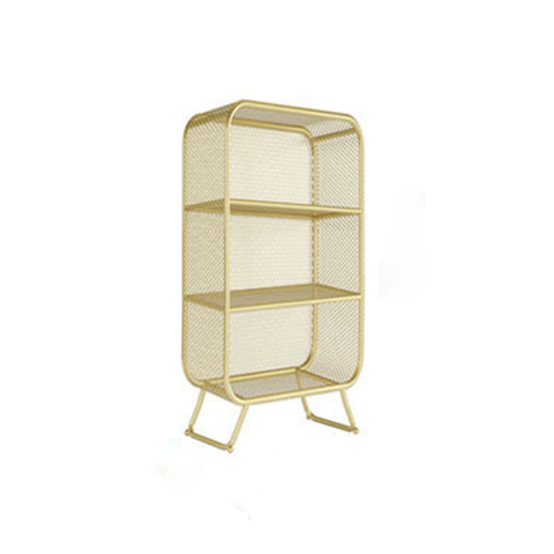 Scandinavian Antique Finish Shelf Bookcase Metal Standard Bookshelf