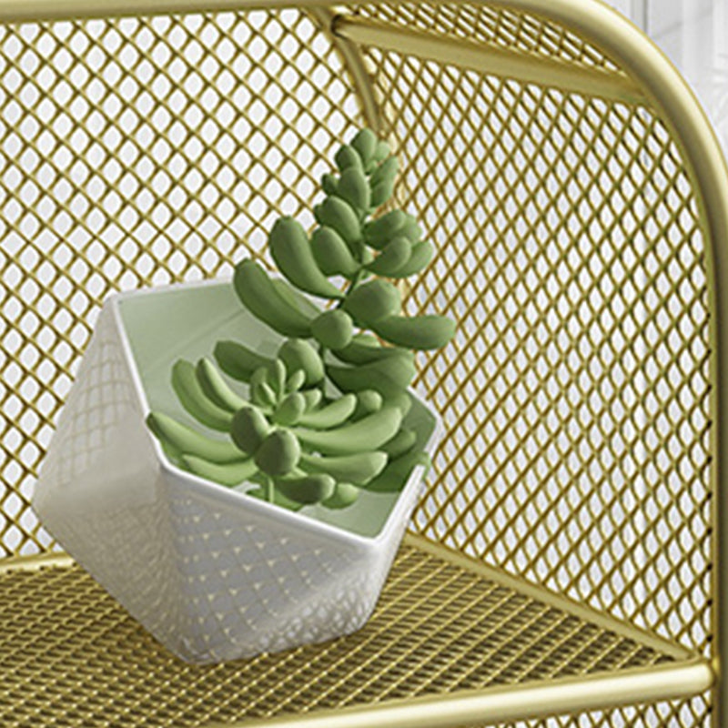 Scandinavian Antique Finish Shelf Bookcase Metal Standard Bookshelf