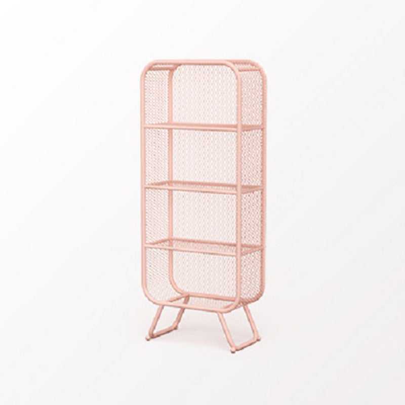 Scandinavian Antique Finish Shelf Bookcase Metal Standard Bookshelf