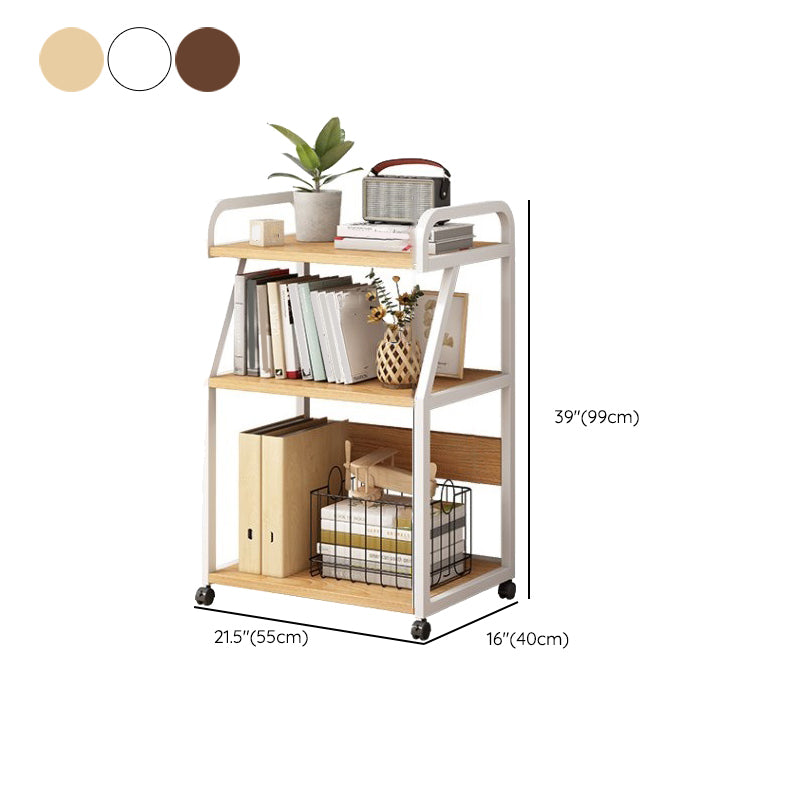 Contemporary Standard Shelf Bookcase Engineered Wood Open Bookcase