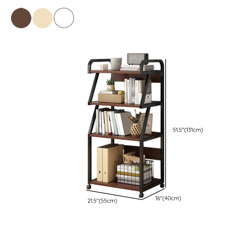 Contemporary Standard Shelf Bookcase Engineered Wood Open Bookcase