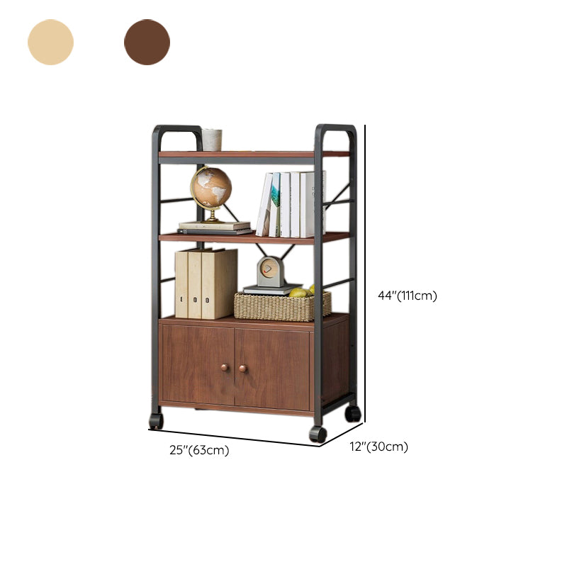 Contemporary Standard Shelf Bookcase Engineered Wood Open Bookcase