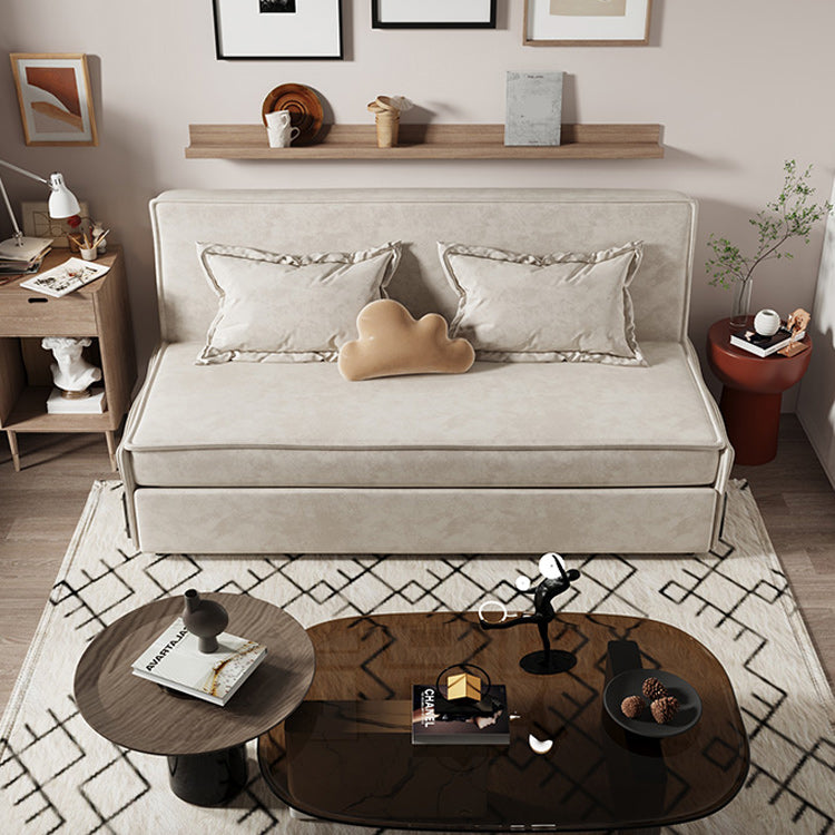 Pillow Included Sofa Futon Armless Cushion Back Sleeper Sofa