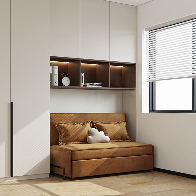 Pillow Included Sofa Futon Armless Cushion Back Sleeper Sofa