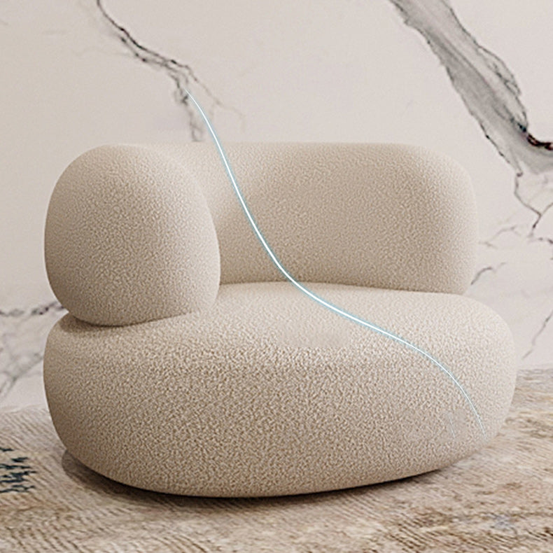 Tight Seat Modern Curved Loveseat Solid Color Stain Resistant Sofa