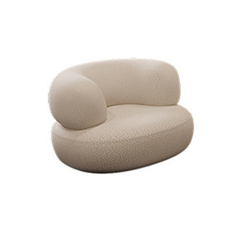 Tight Seat Modern Curved Loveseat Solid Color Stain Resistant Sofa