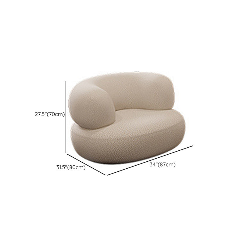 Tight Seat Modern Curved Loveseat Solid Color Stain Resistant Sofa