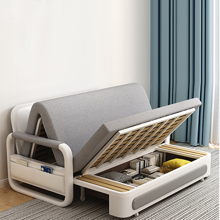 Cushion Back Sofa Futon Pillow Included Round Arms Futon Sleeper Sofa