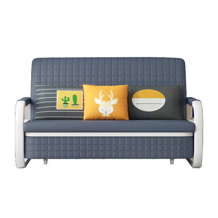 Pillow Included Sofa Futon Cushion Back Round Arms Convertible Sofa