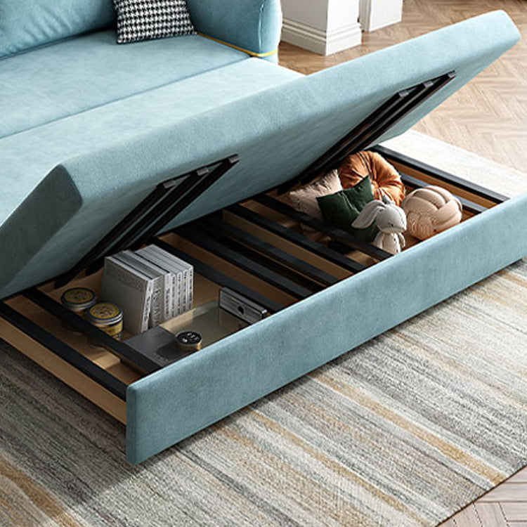 Azure Contemporary Seating with Pillows Convertible Sofa Bed for Apartment