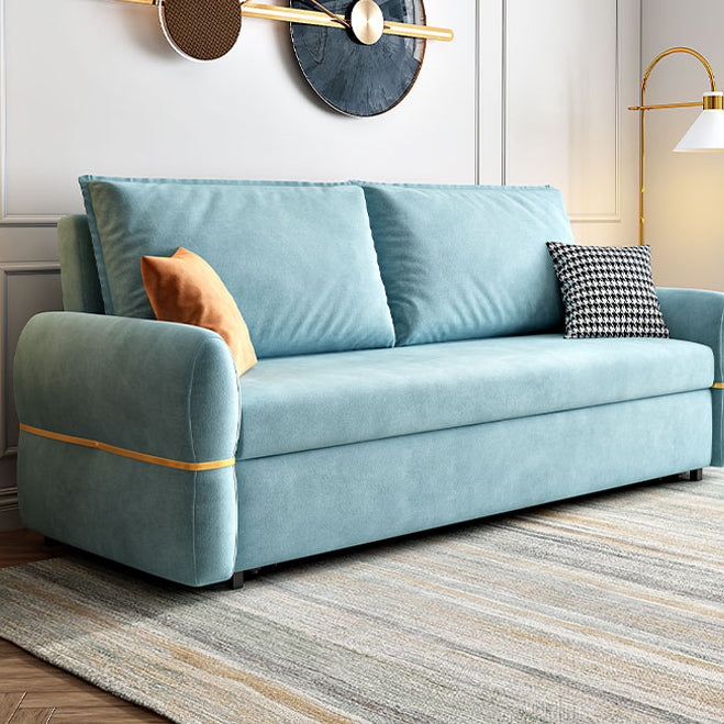 Azure Contemporary Seating with Pillows Convertible Sofa Bed for Apartment
