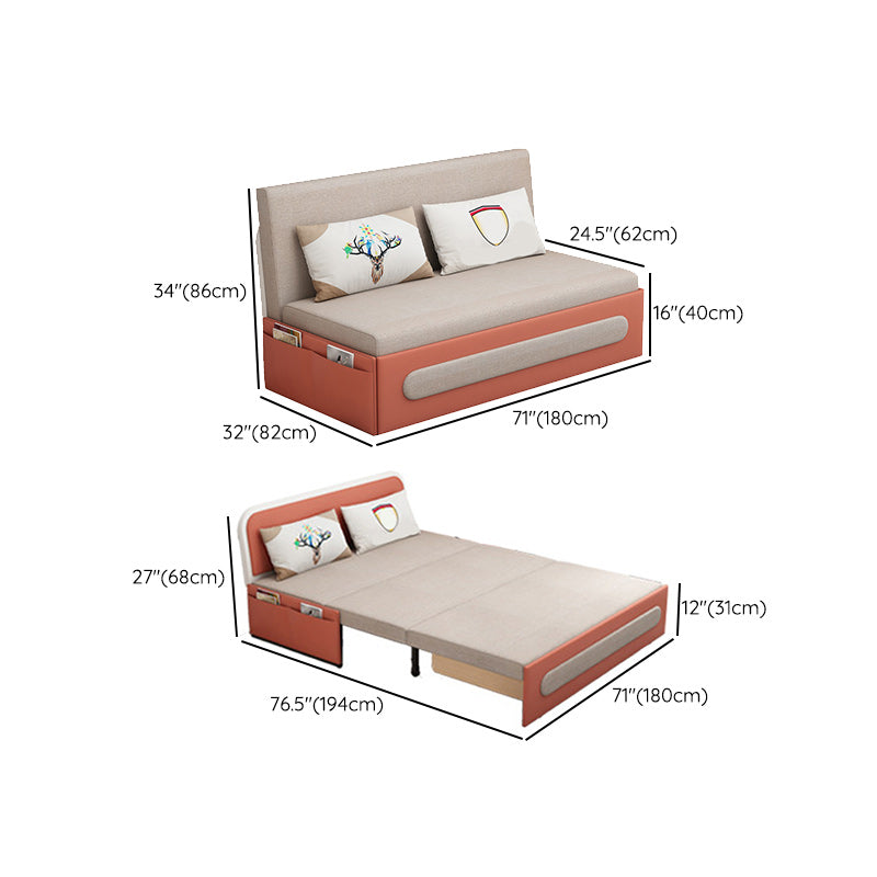 Pillow Included Sofa Futon Armless Cushion Back Convertible Sofa