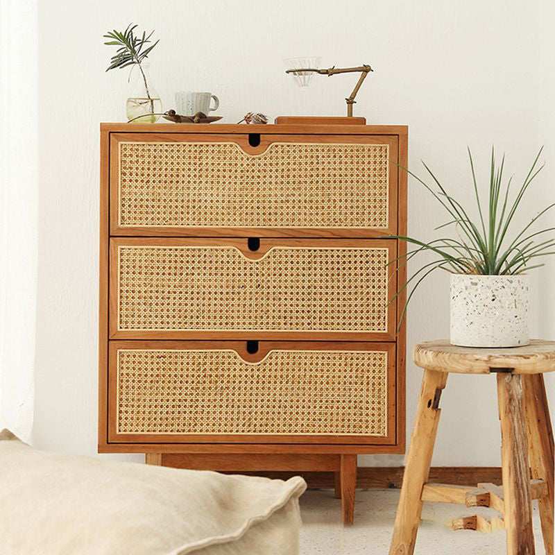 Contemporary Chest Rectangle Wicker&Rattan with Drawer Accent Chest