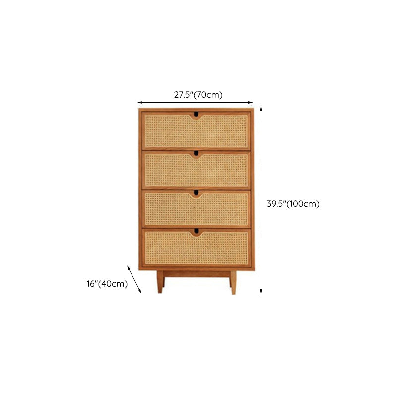 Contemporary Chest Rectangle Wicker&Rattan with Drawer Accent Chest
