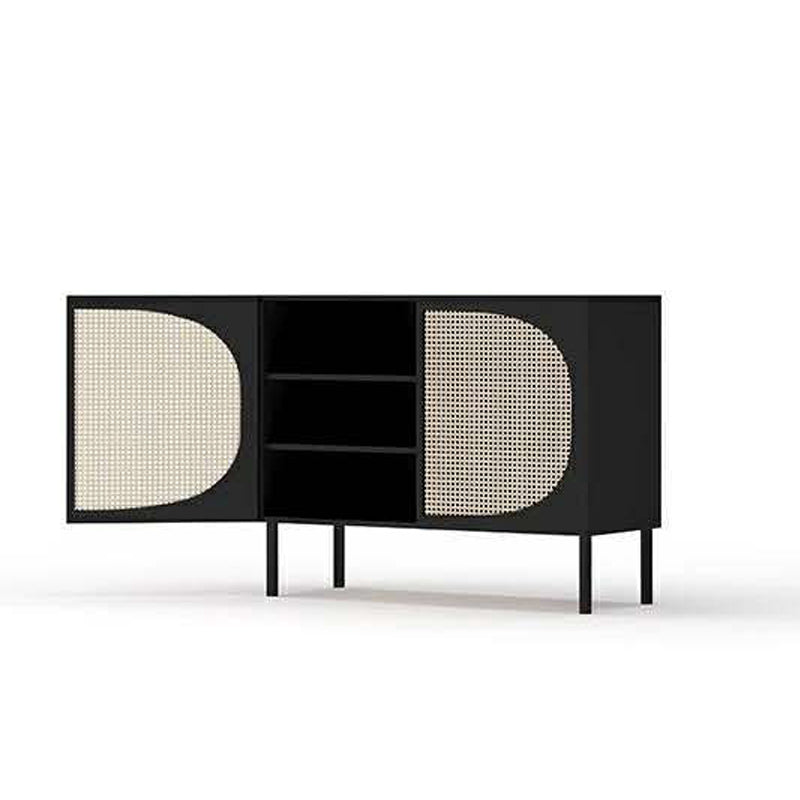 2-Door Wood Cabinet 35.43" Modern Rectangular Accent Cabinet